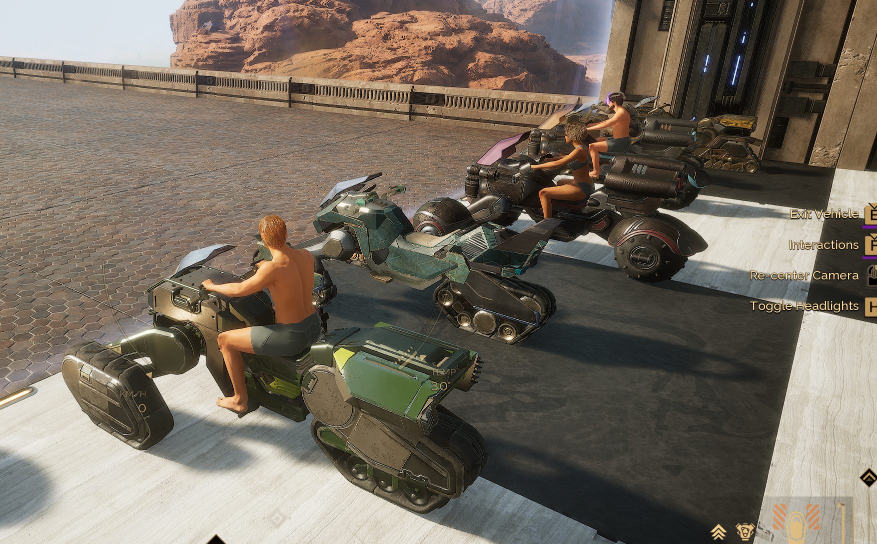 Sand buggies lined up at a vehicle race